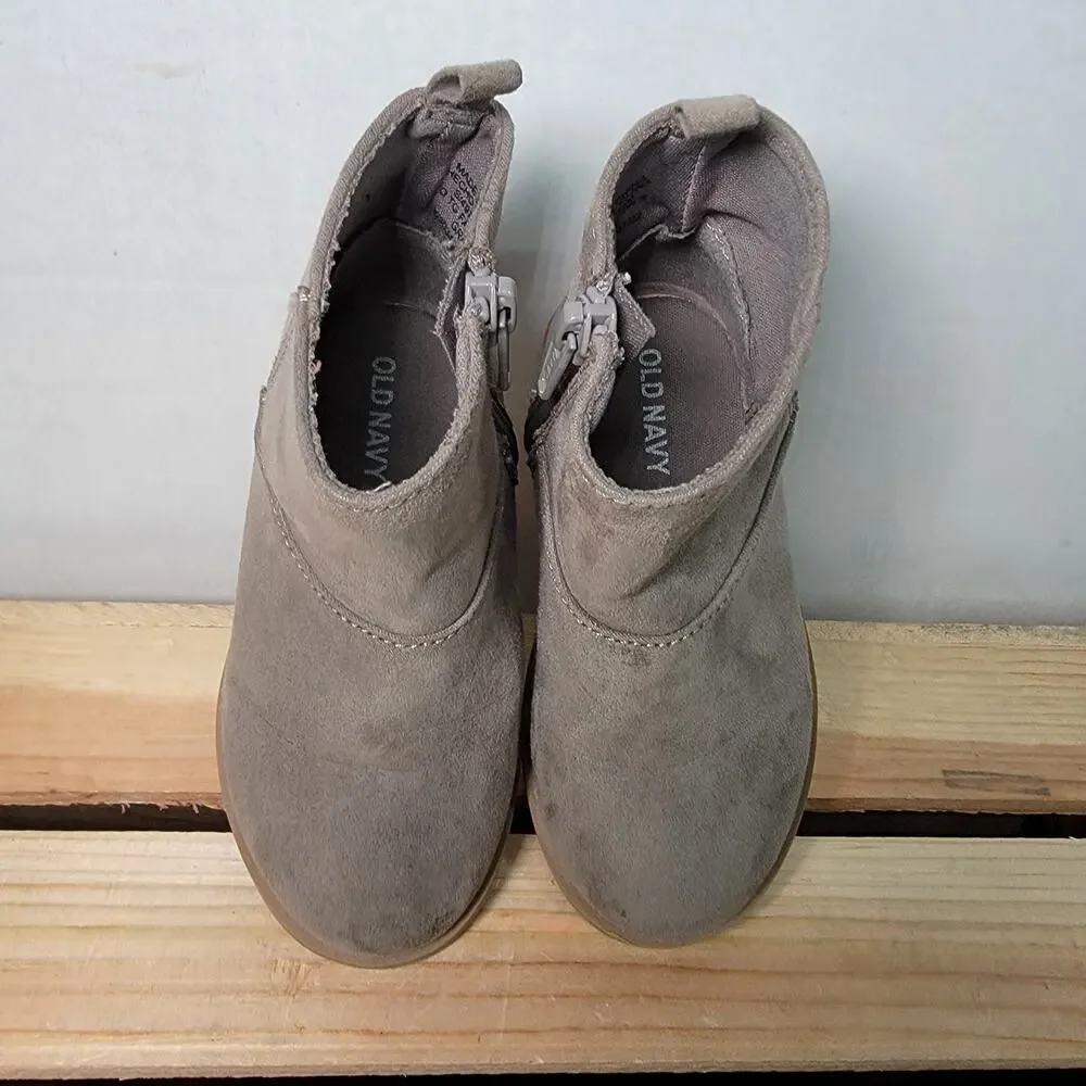 Old Navy Toddler Brown Faux Suede Ankle Boots - Size 7